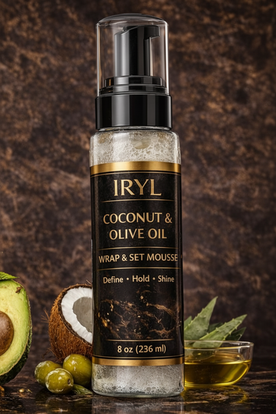 Coconut and olive oil, moisture mousse